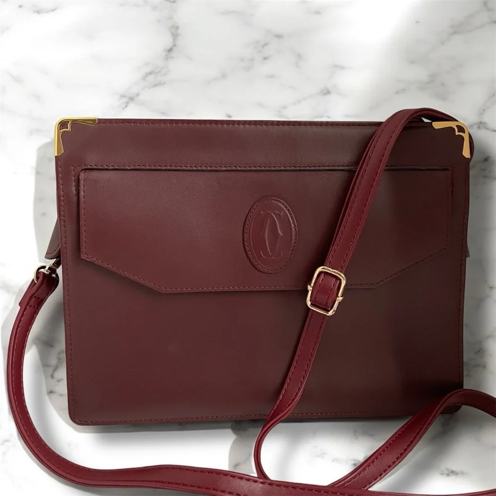 CARTIER Portfolio Large Clutch Crossbody bag ❤️ - Picture 3 of 15